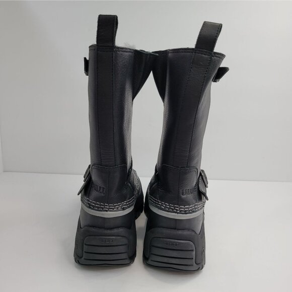 ULU Women's Outdoor Cold Weather Black Leather and Rubber Boots US Size 10 NWOT - Picture 4 of 10